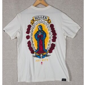 Sullen Art Collective Mens‎ Graphic T-Shirt Off-White Large
